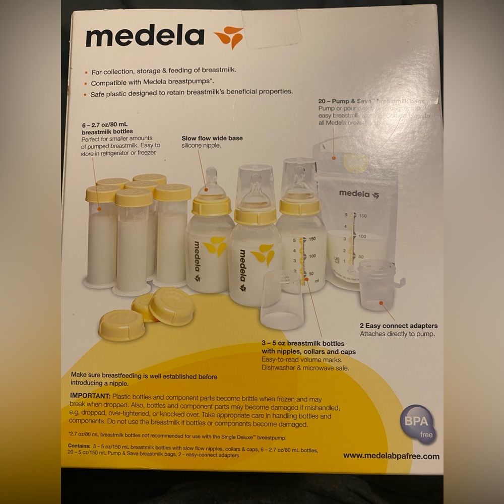 Medela breast milk feeding gift set